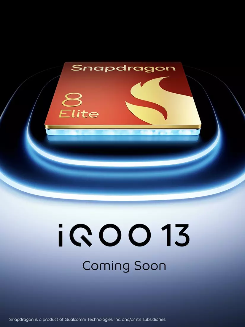 iQOO 13 Snapdragon 8 Elite India launch soon teaser.