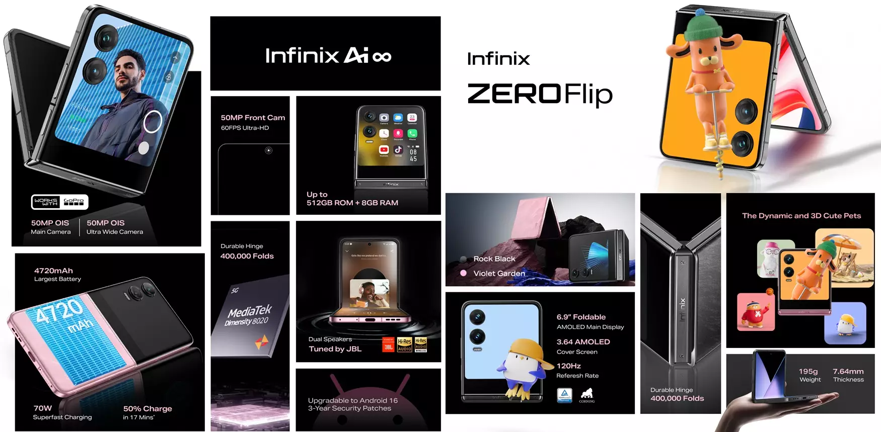 infinix zero flip 5g features India.