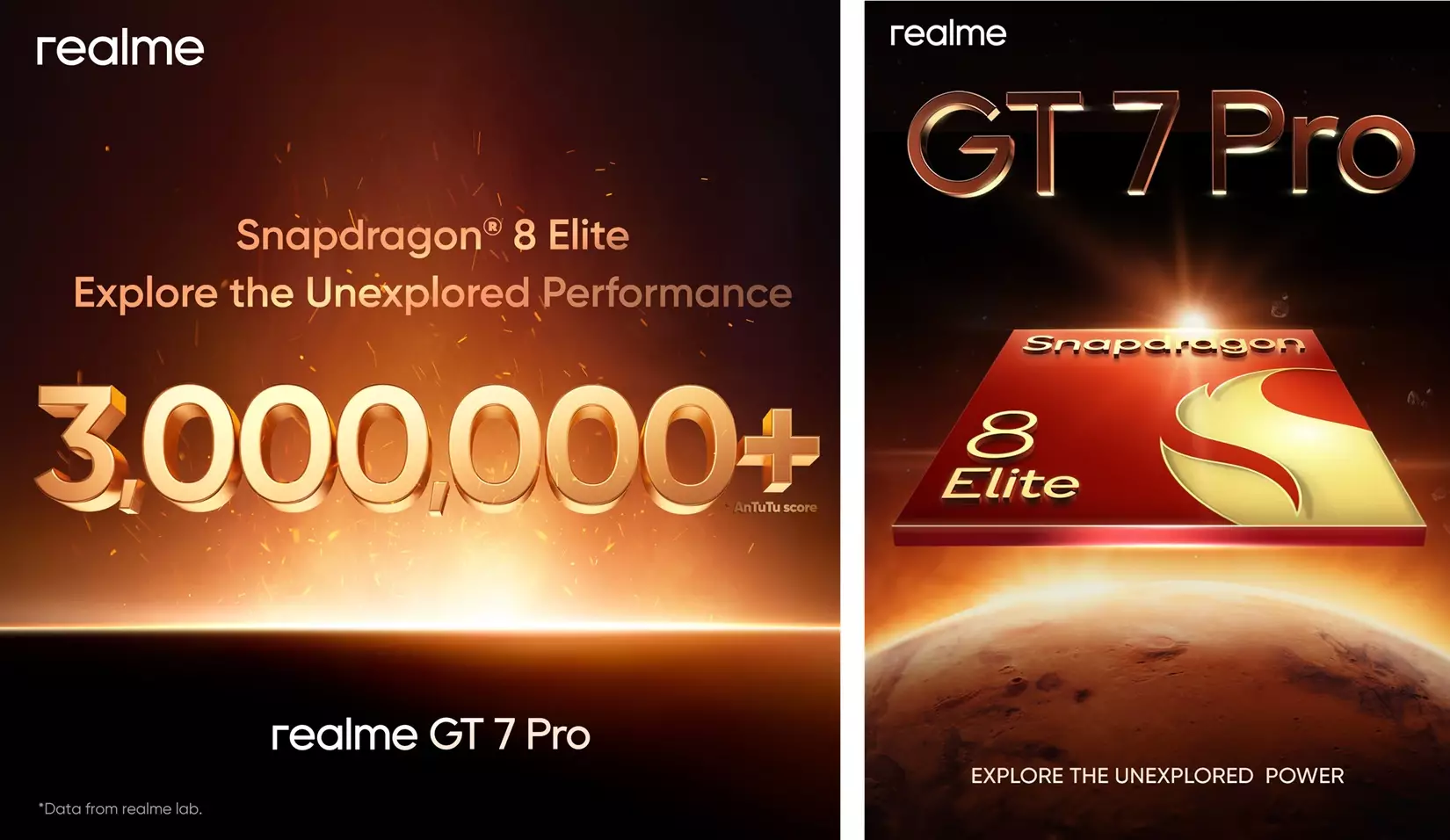 realme GT 7 Pro AnTuTu Score with Snapdragon 8 Elite teaser.