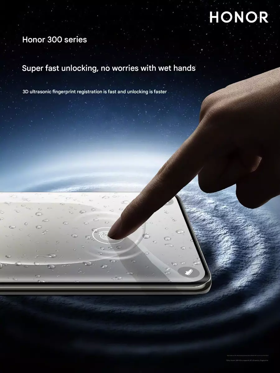 HONOR 300 Ultra Ultrasonic fingerprint scanner cn.