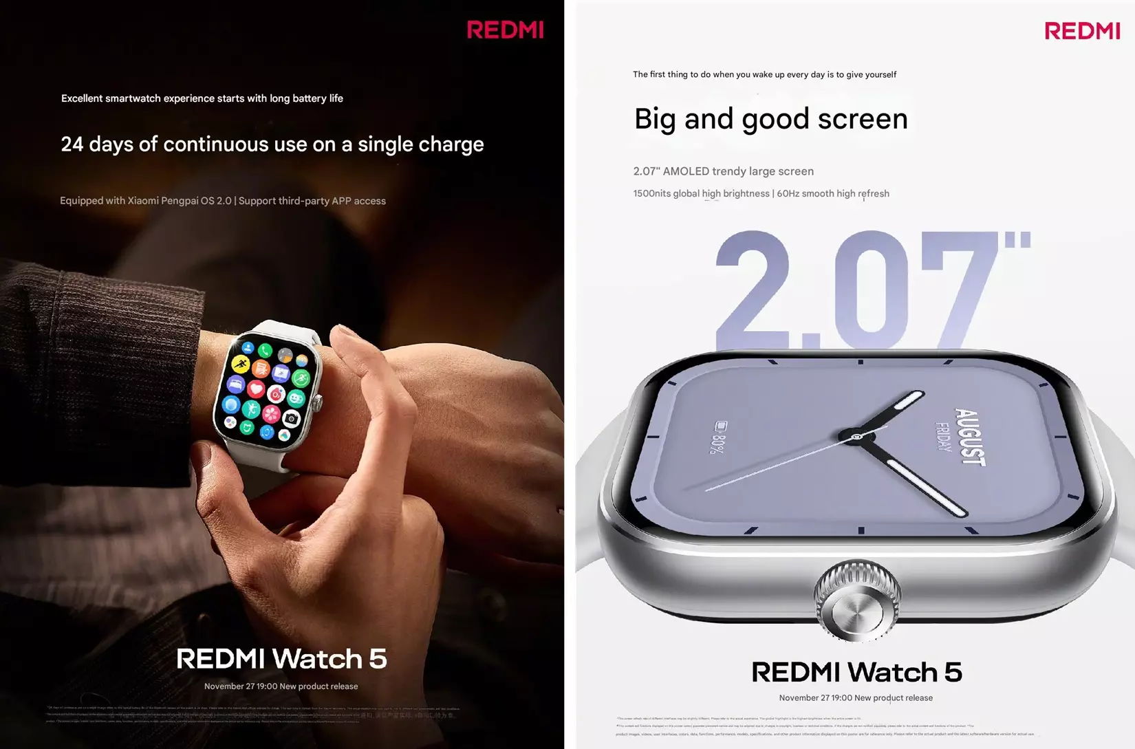 REDMI watch 5 features teaser cn.