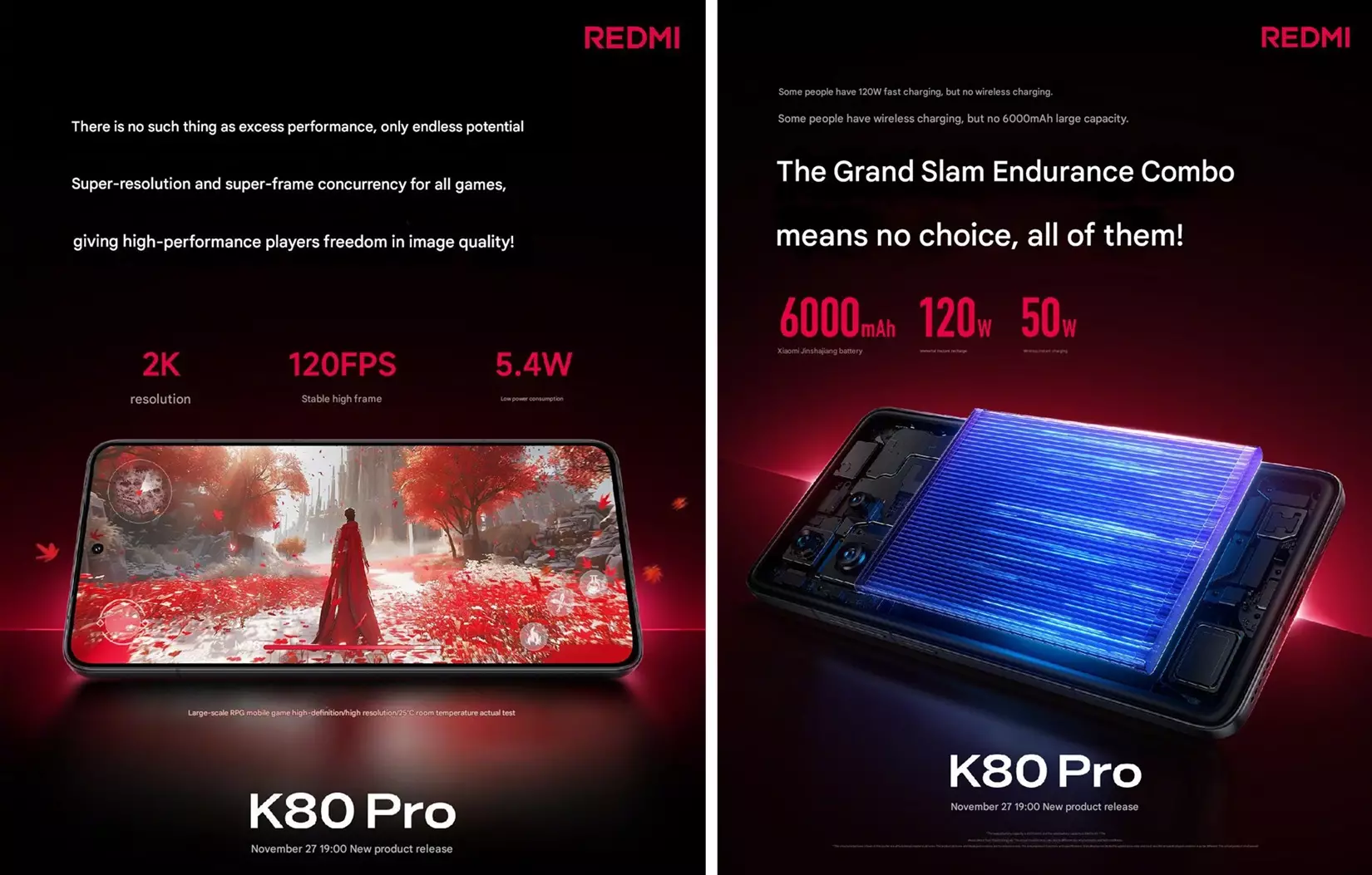 Rdmi K80 Pro gaming battery features teaser cn.