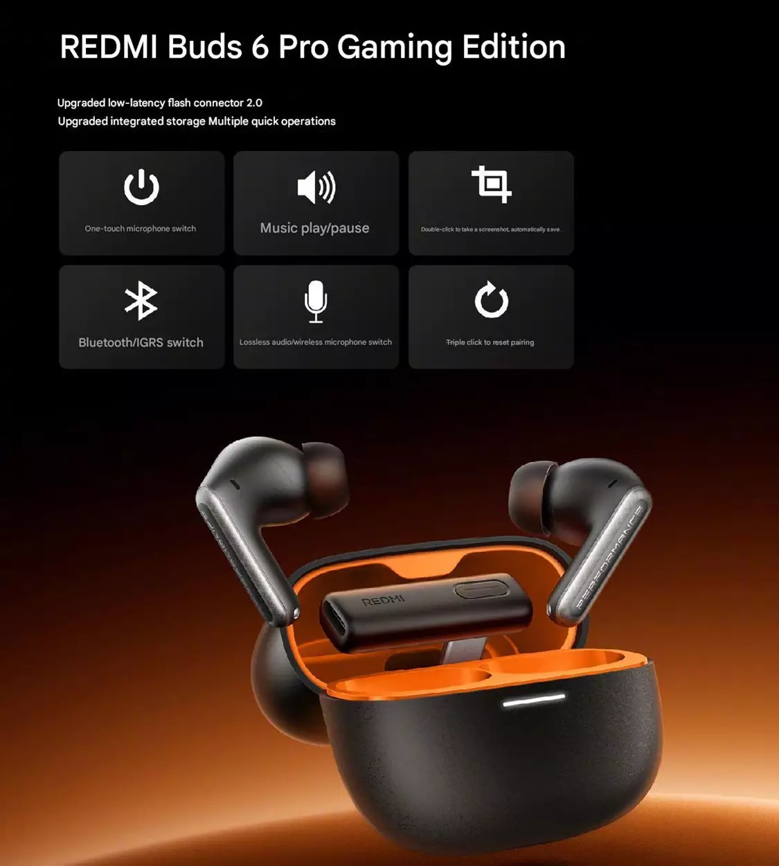 Redmi Buds 6 Pro Gaming Edition features cn.