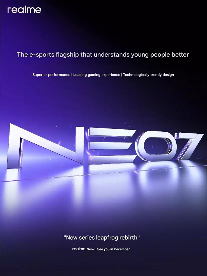 realme Neo 7 series teaser cn.