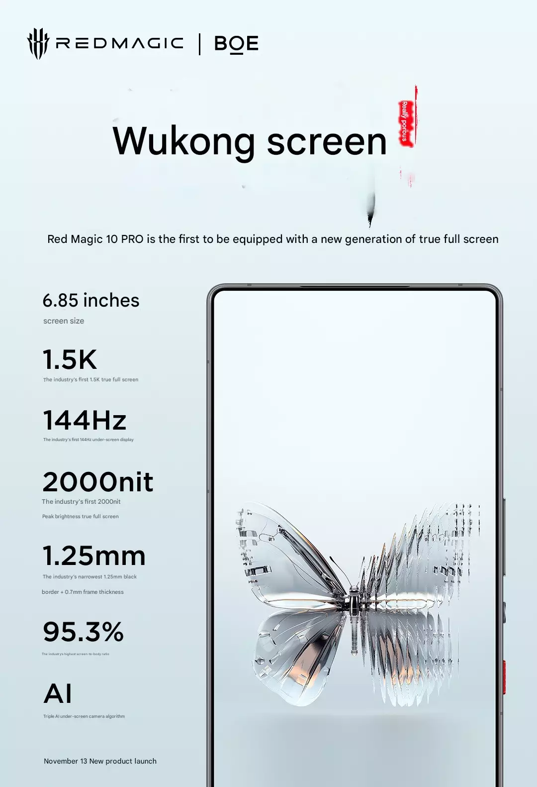 redmagic 10 pro plus display specs cn.