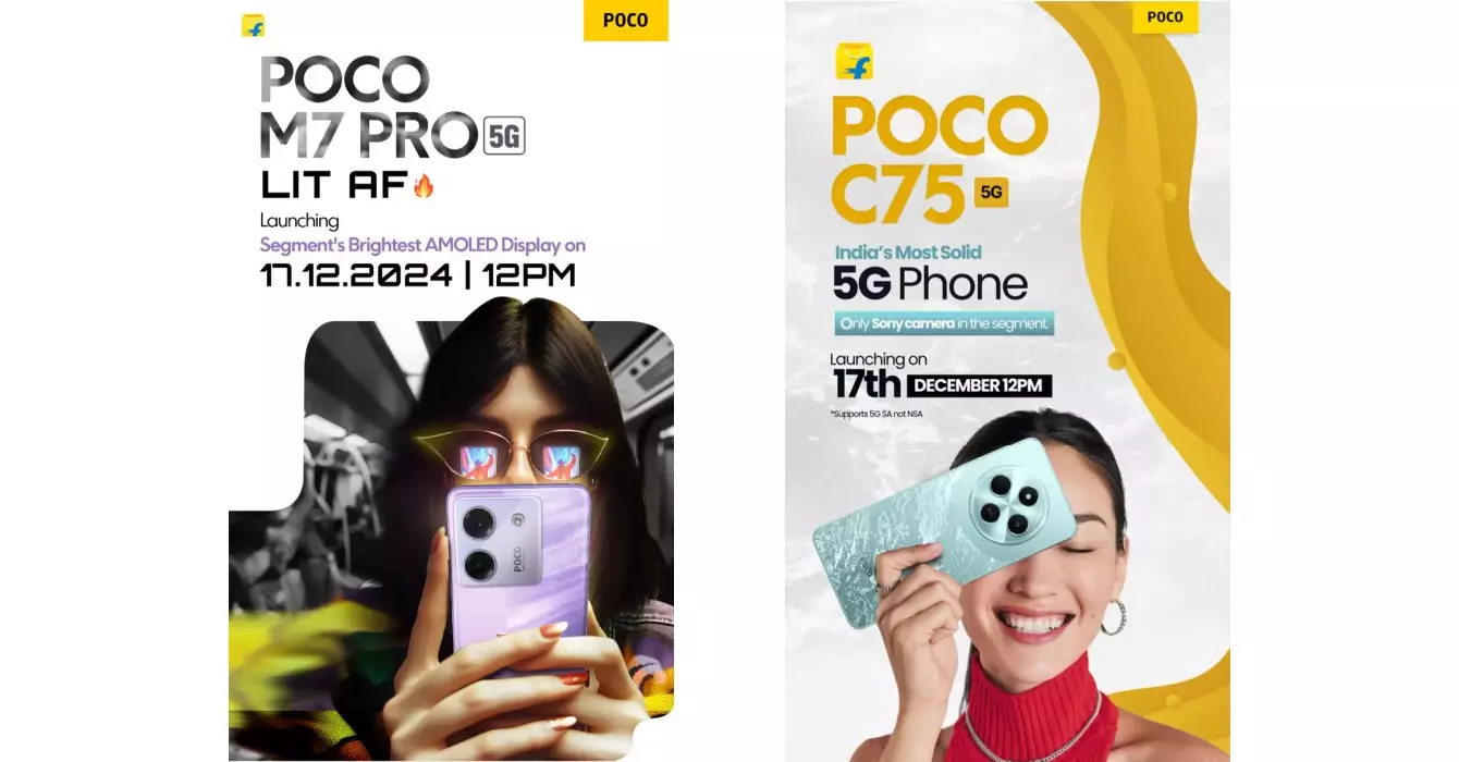 POCO M7 Pro 5G and POCO C75 5G launch date India.