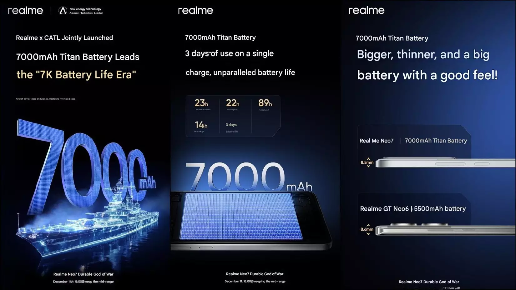 Realme Neo7 battery features teaser cn.