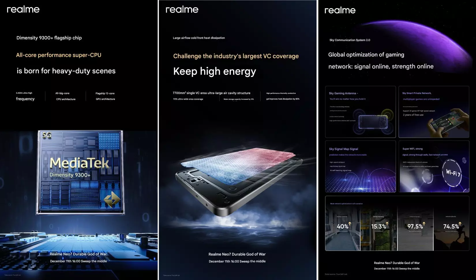 realme Neo7 Dimensity 9300 VC cooling teaser.