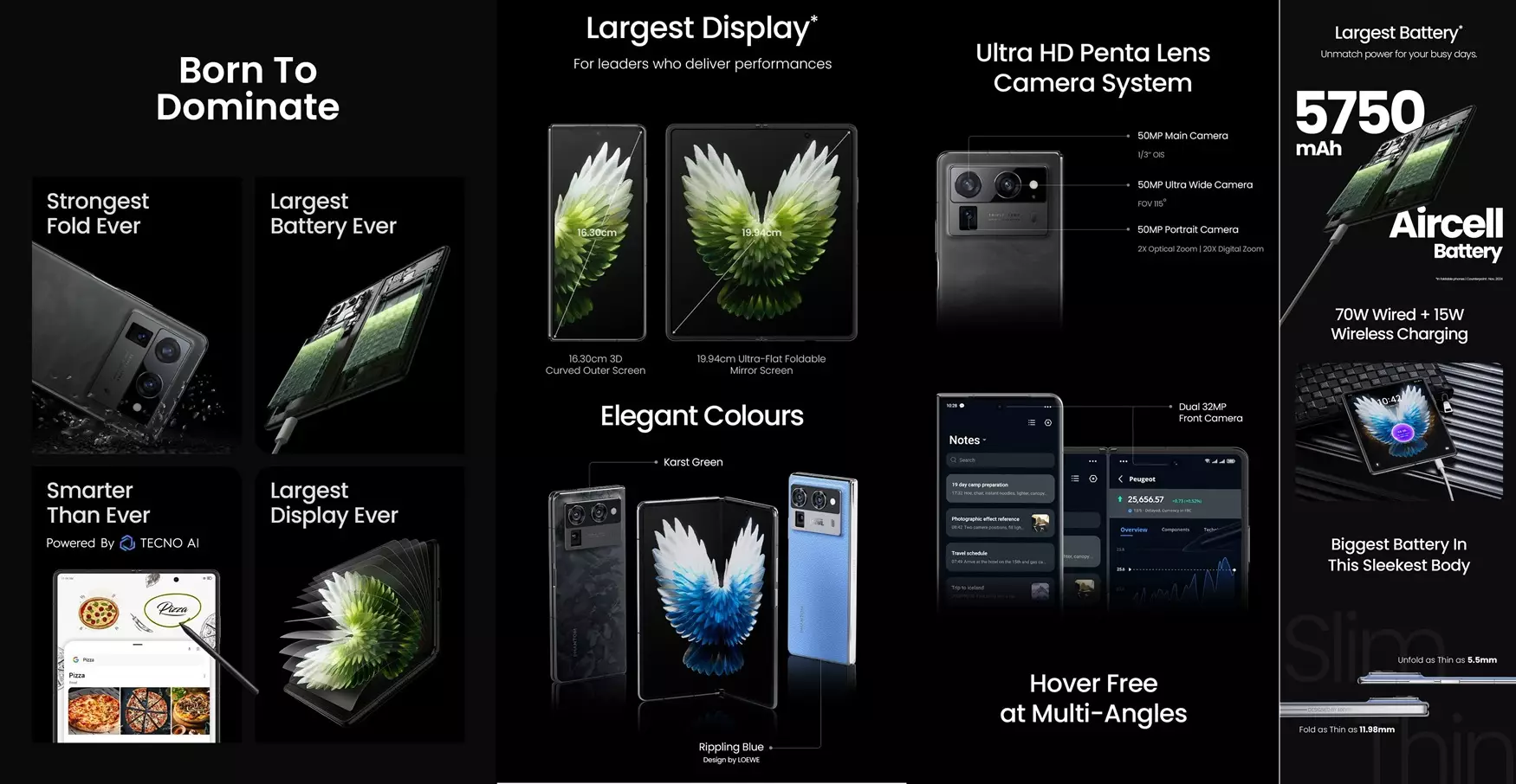 tecno phantom v fold 2 features India teaser.