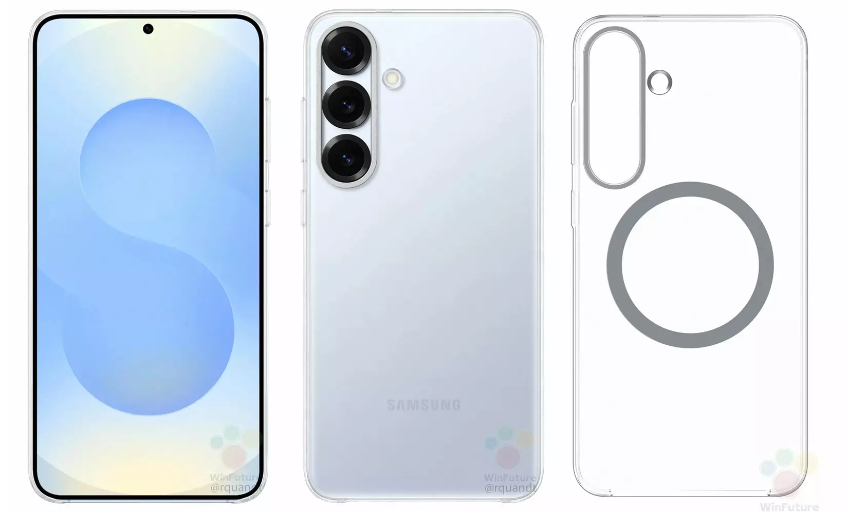 Samsung Galaxy S25 and S25 plus Render image back cover leak.