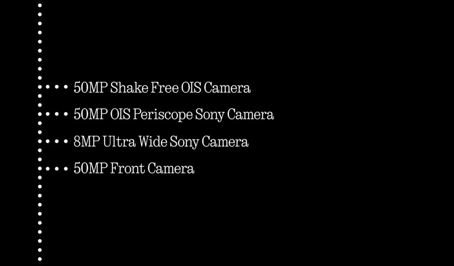 Nothing Phone 3a series camera spec teaser.