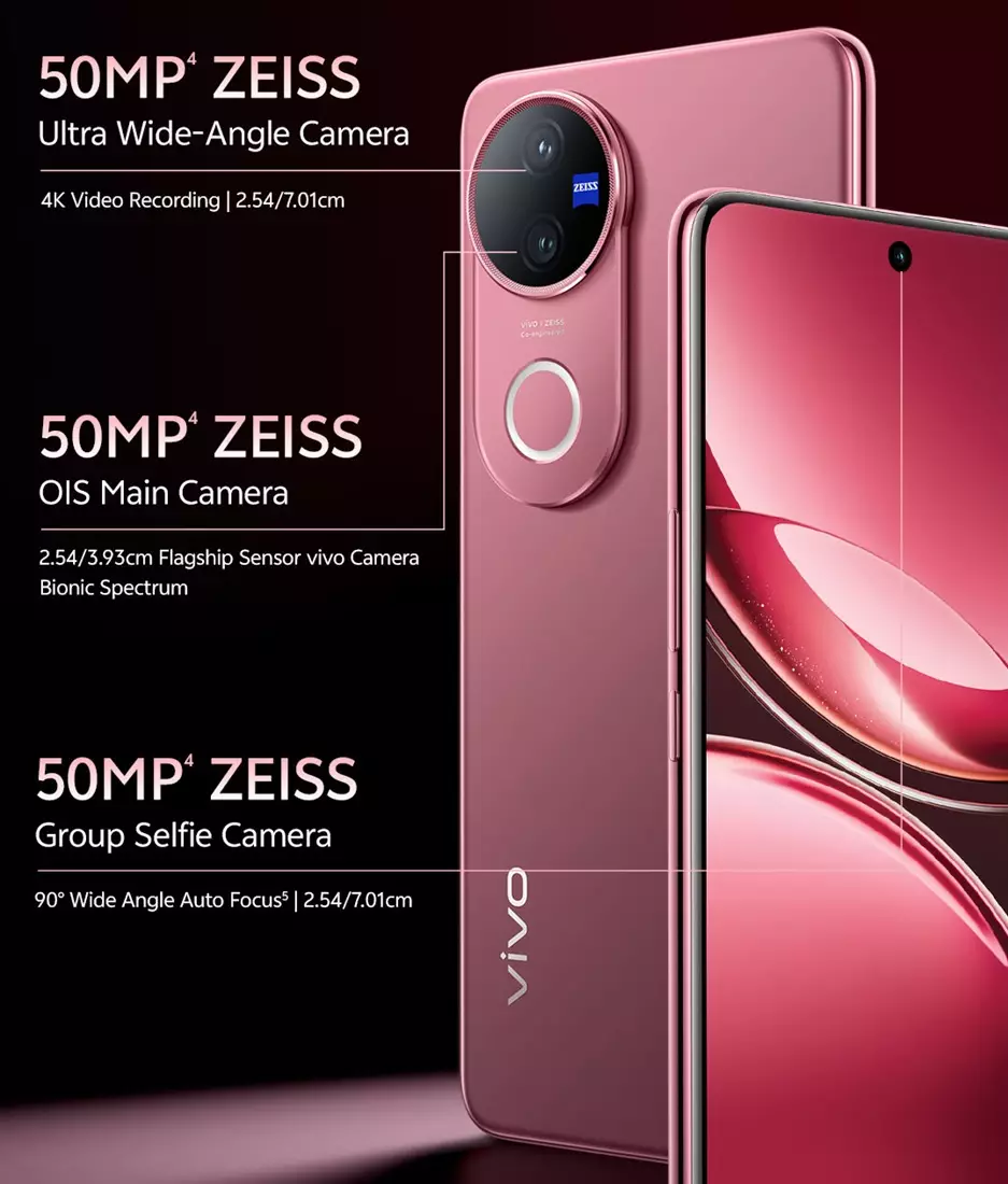 vivo V50 design camera specs teaser.