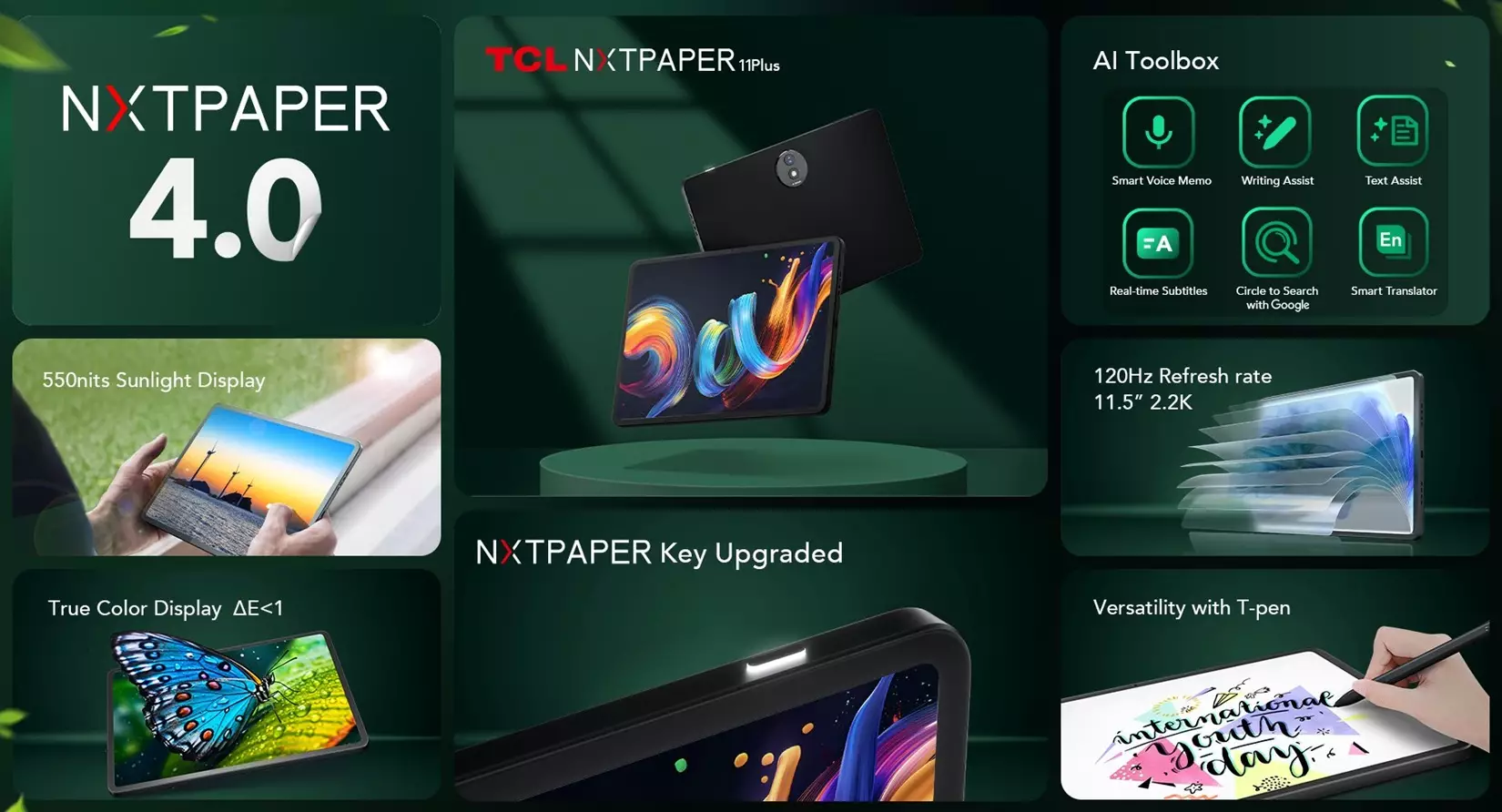 tcl nxtpaper 11 plus features.