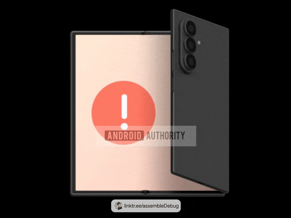 Samsung Galaxy G Foldable Phone Unfold Warning